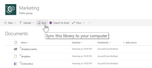 sync SharePoint Online