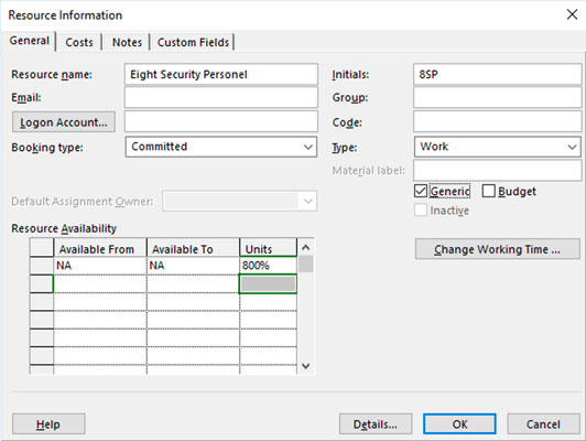 Project consolidated resource