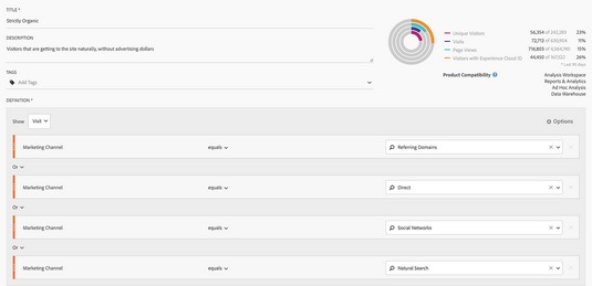 organic search segment Adobe Analytics