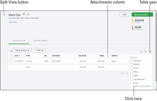 QuickBooks Online Attachments