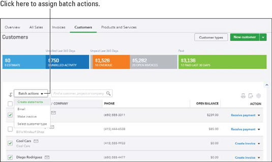 QuickBooks Online batching