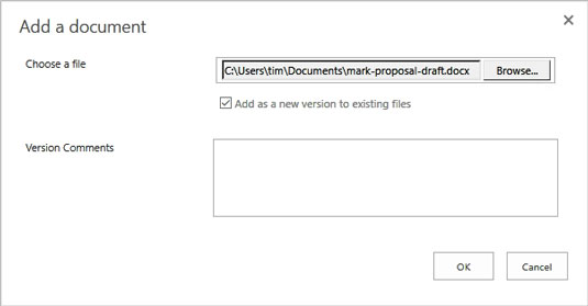 uploading to document library