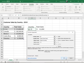 XLOOKUP formula in D4