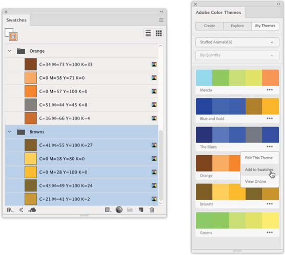 add color scheme in Illustrator