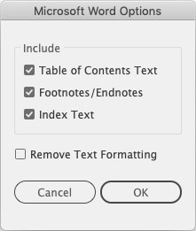 Importing a Word file in Illustrator