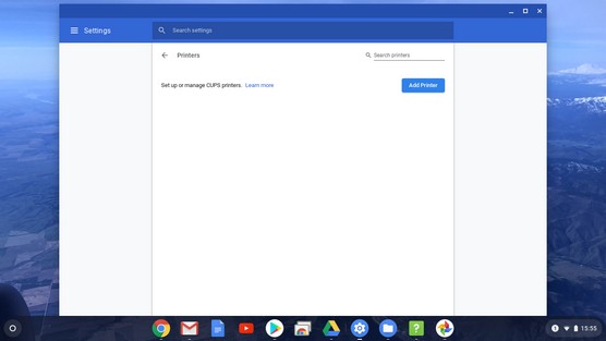 Chromebook printer setup