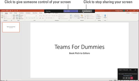 PowerPoint during meeting