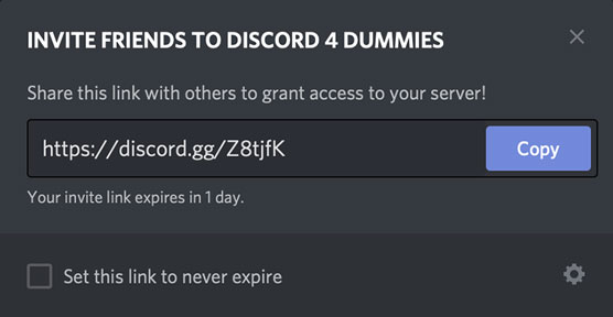 invitations in Discord