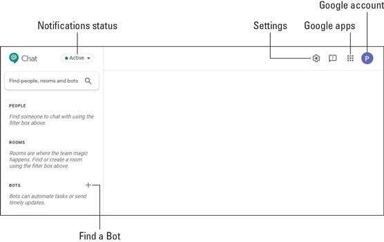 Google Chat's web home.