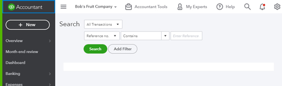 QBO Search page