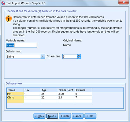 Change the variable names and specify their types.