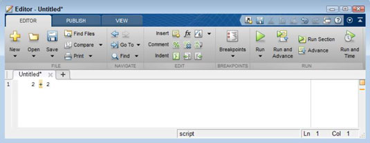 Choose Create Script from the context menu.