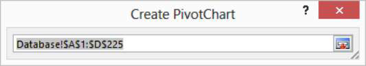 Tell Excel in what worksheet range the to-be-analyzed data is stored.