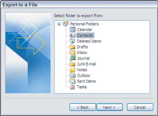 Select the Comma Separated Values ( Windows) option and then click Next.