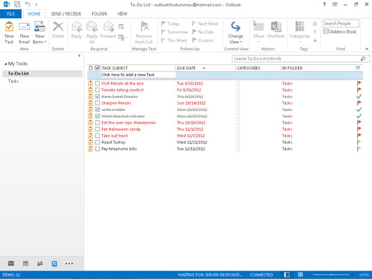 All modules have some version of the <i>Table view</i> — a rectangle made up of rows and columns.