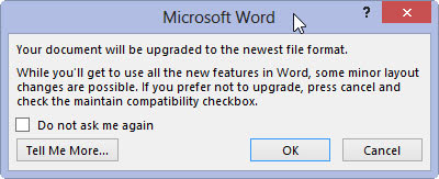 Click the Save button in the Save As dialog box to update the document. Then click OK.