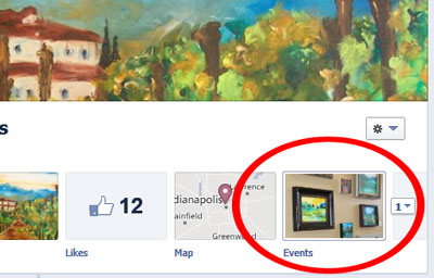 Go to your event by clicking the Events tab below your Cover photo.