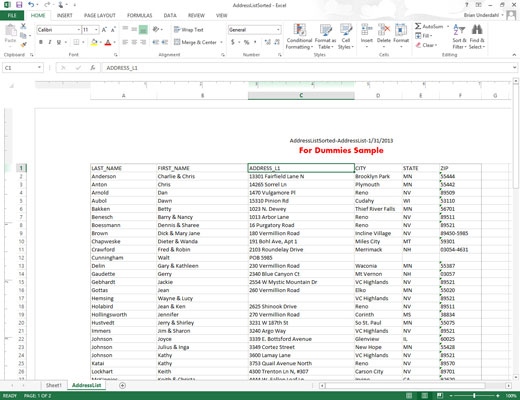 After you finish defining and formatting the codes and text in your custom header or footer, click a cell in the Worksheet area to deselect the header or footer area.