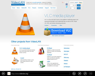 Visit the VLC website.