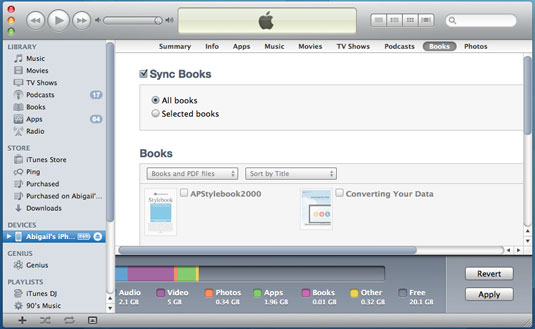 <b>Check the Sync Books checkbox, if </b><b>it isn't</b><b> already enabled.</b>