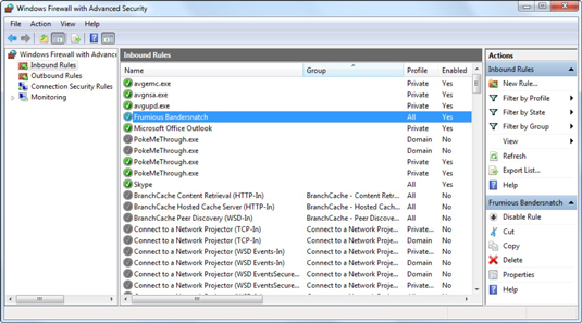 Type a name (usually the name of whatever program required the opening). Click Finish.