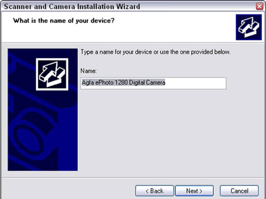 Type a name for your camera or device. Click Next.