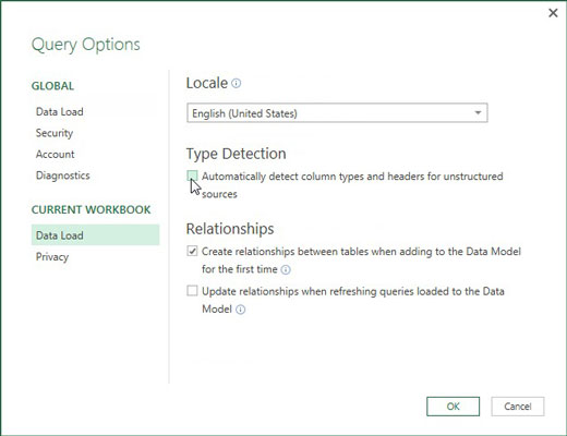 Prevent automatic data type changes.