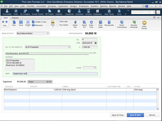 Classify expense amounts