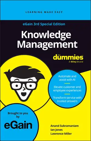 Knowledge Management For Dummies, eGain 3rd Special Edition book cover