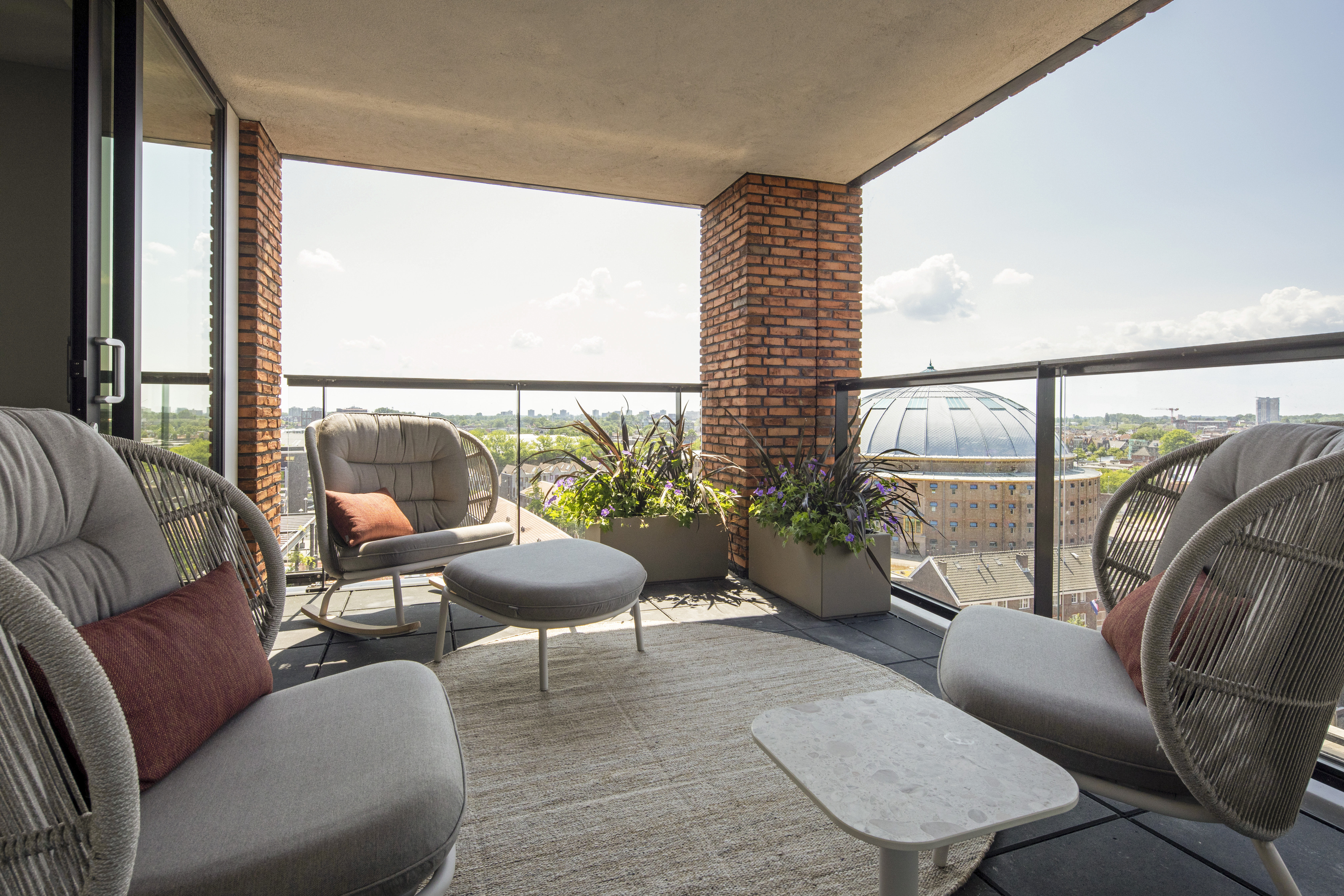 Beplanting op duurzaam dakterras in Rotterdam