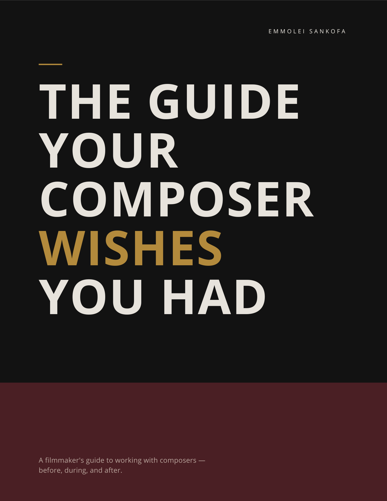 Not for composers. For filmmakers.
Clear direction for working with a composer.
Use it before you hire. Use it during the process. Use it when things feel unclear.