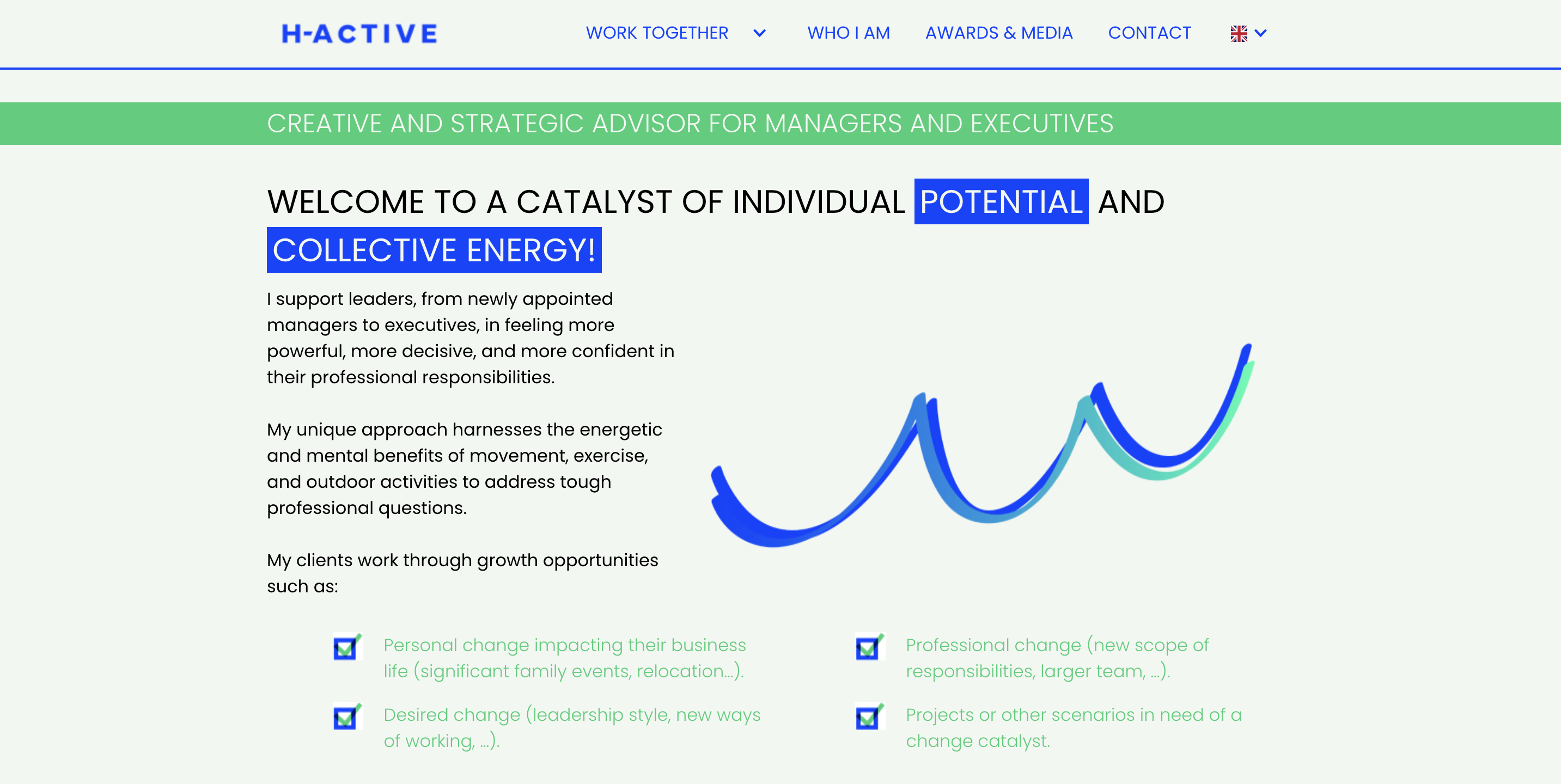 h-active strategic coaching website homepage