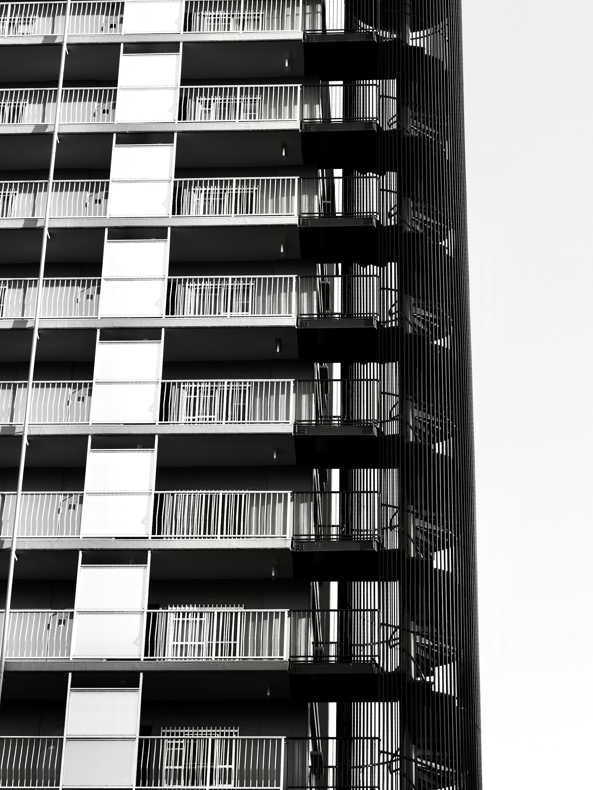 Modern apartment building exterior