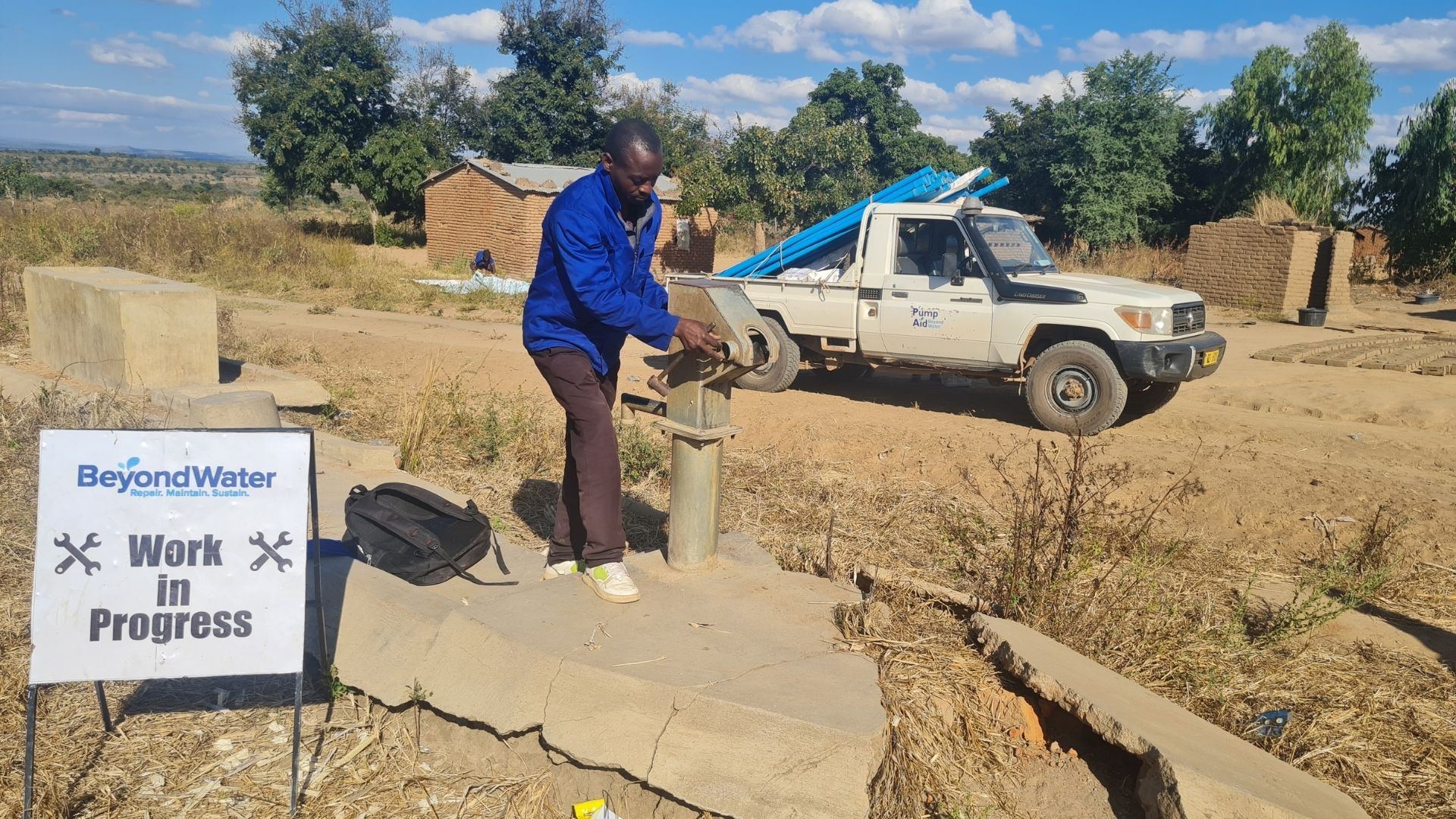 Area Mechanic providing our PRM services to a waterpoint
