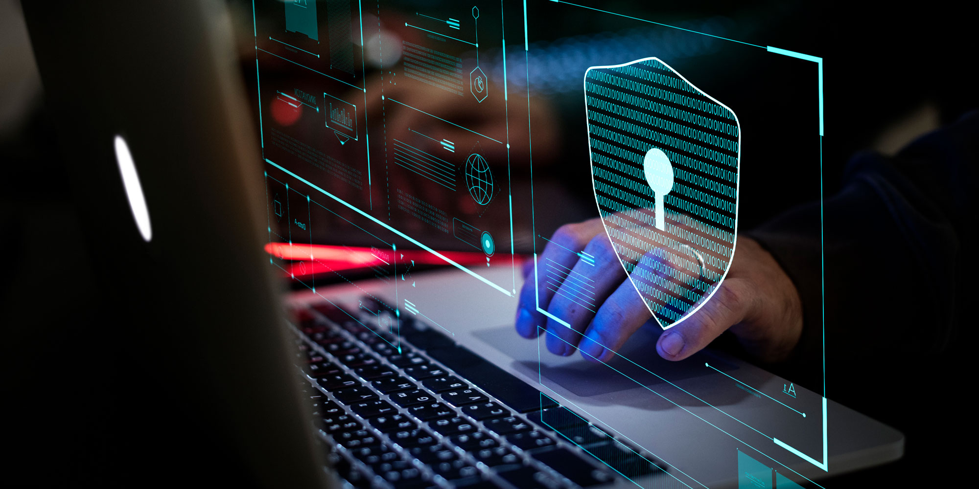 person on computer
