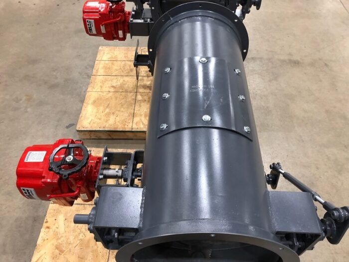 Diverter damper with painted carbon steel body