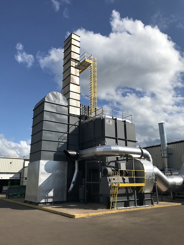 regenerative thermal oxidizer system used for industrial air pollution control