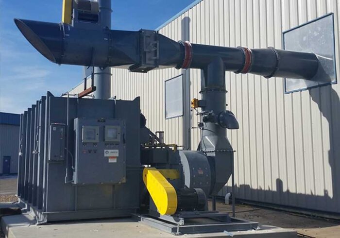 Refurbished RTO installed at a manufacturing plant's exterior