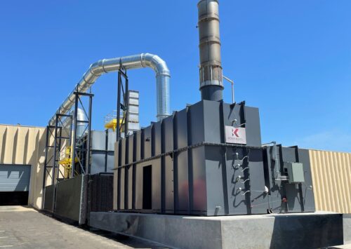 outdoor installation of used Regenerative thermal oxidizer RTO