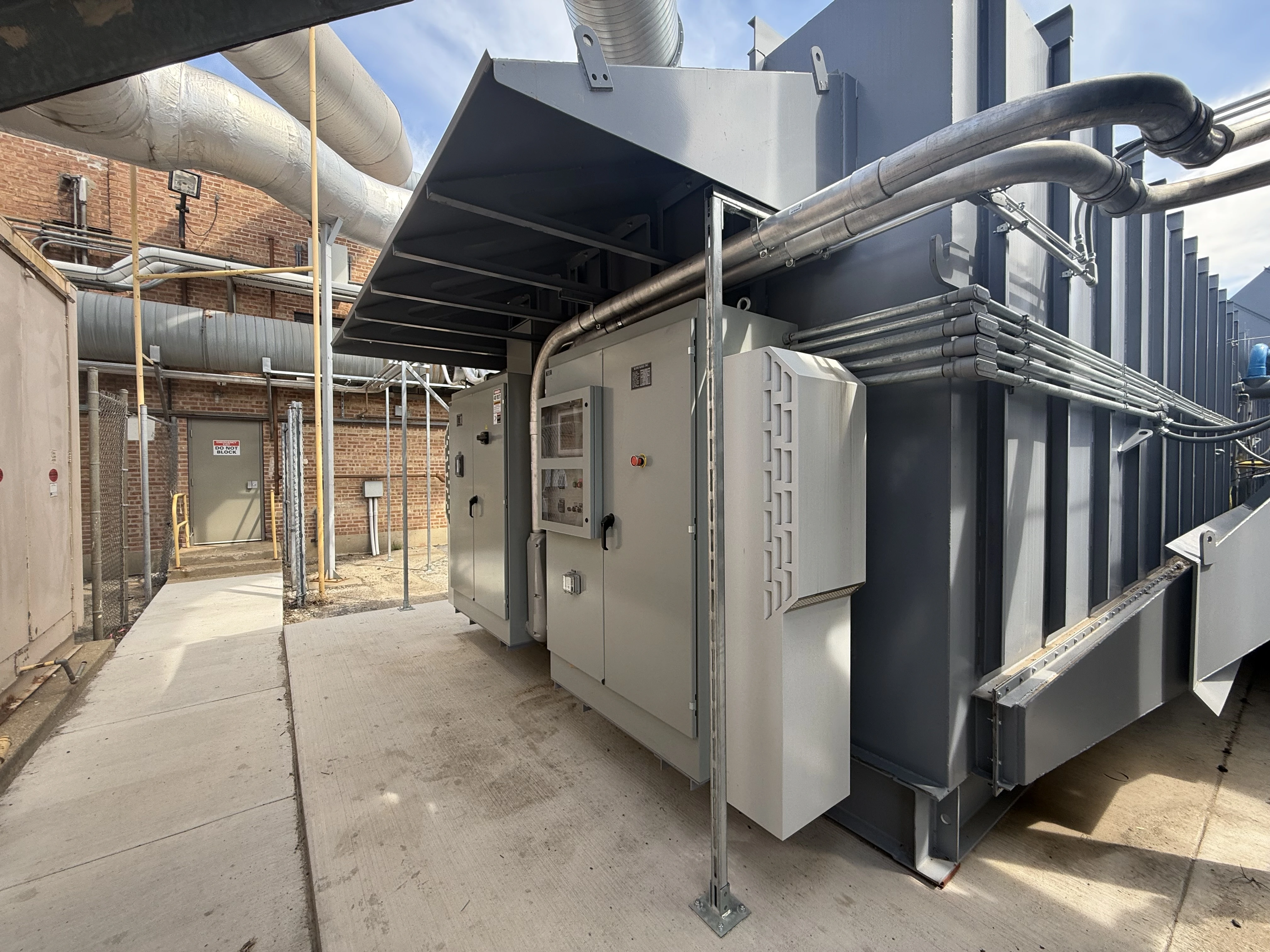 Full view of installed thermal oxidizer