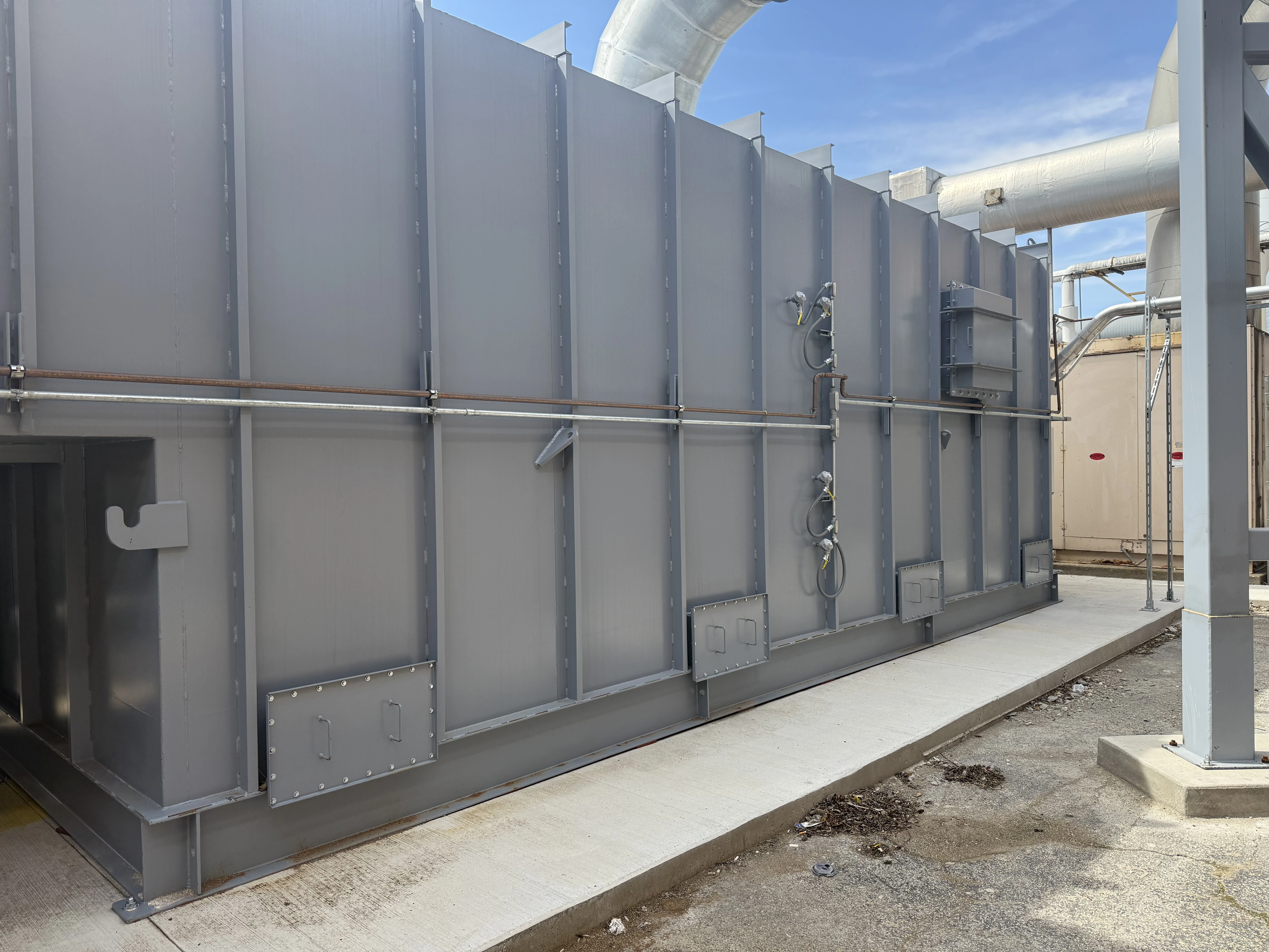 Body of installed thermal oxidizer