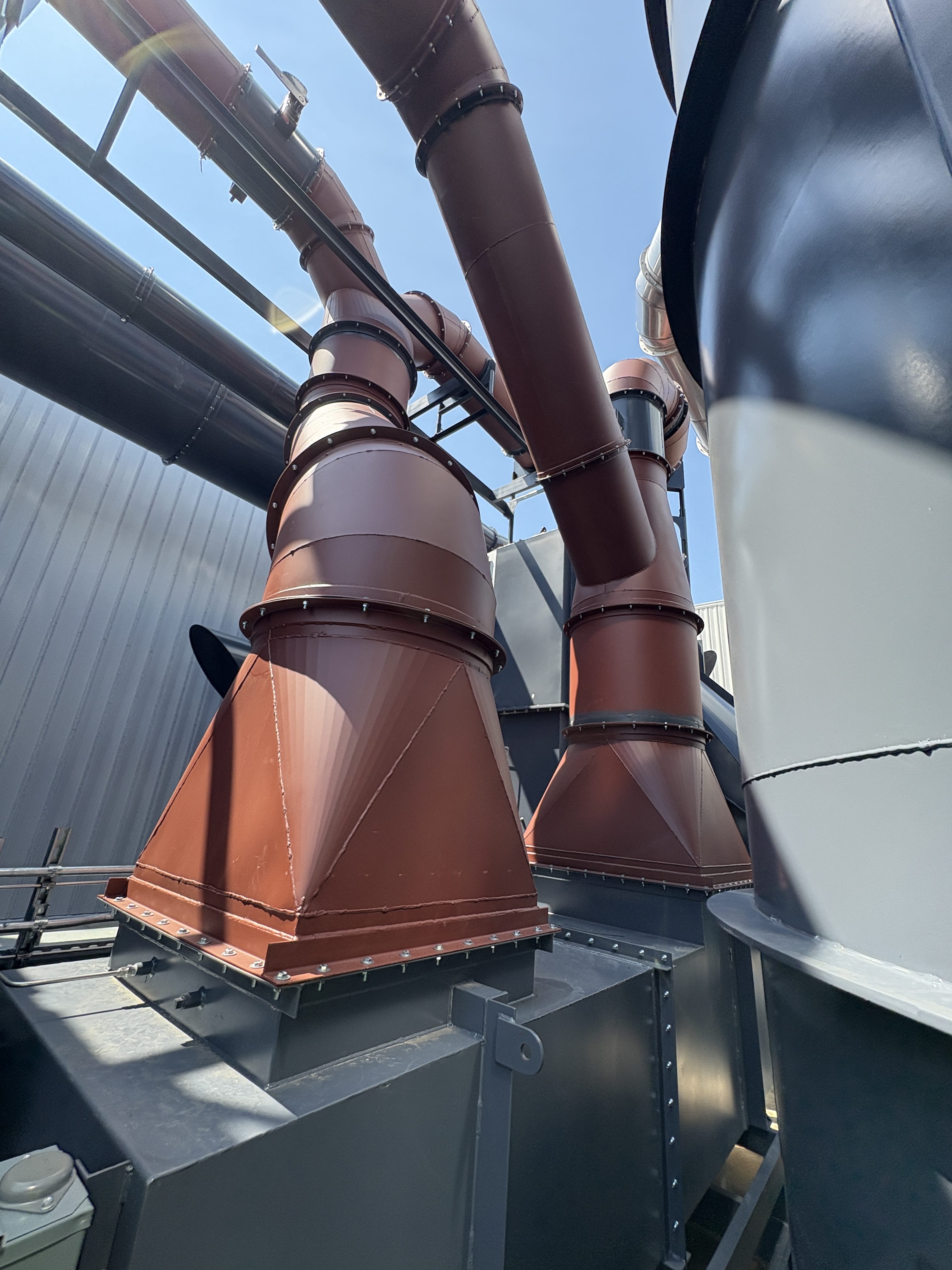 VOC Rotary Concentrator custom piping and ductwork