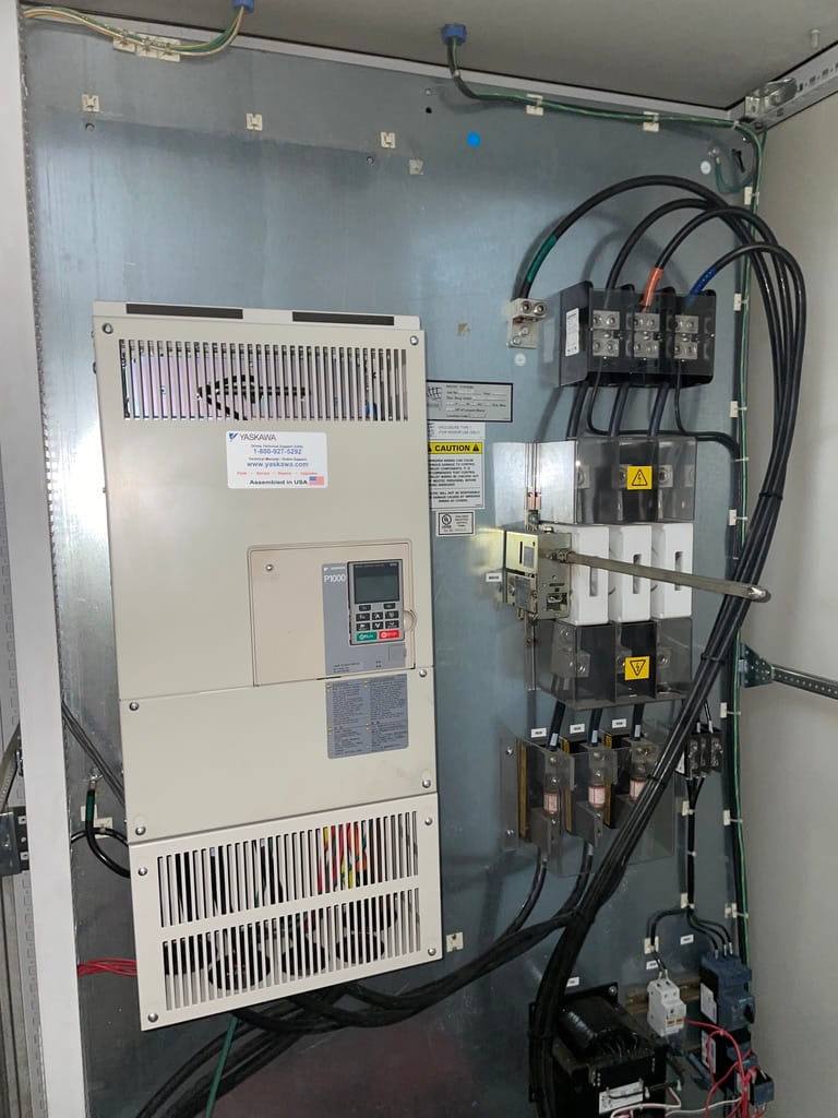 Interface and electrical portions of a variable frequency drive