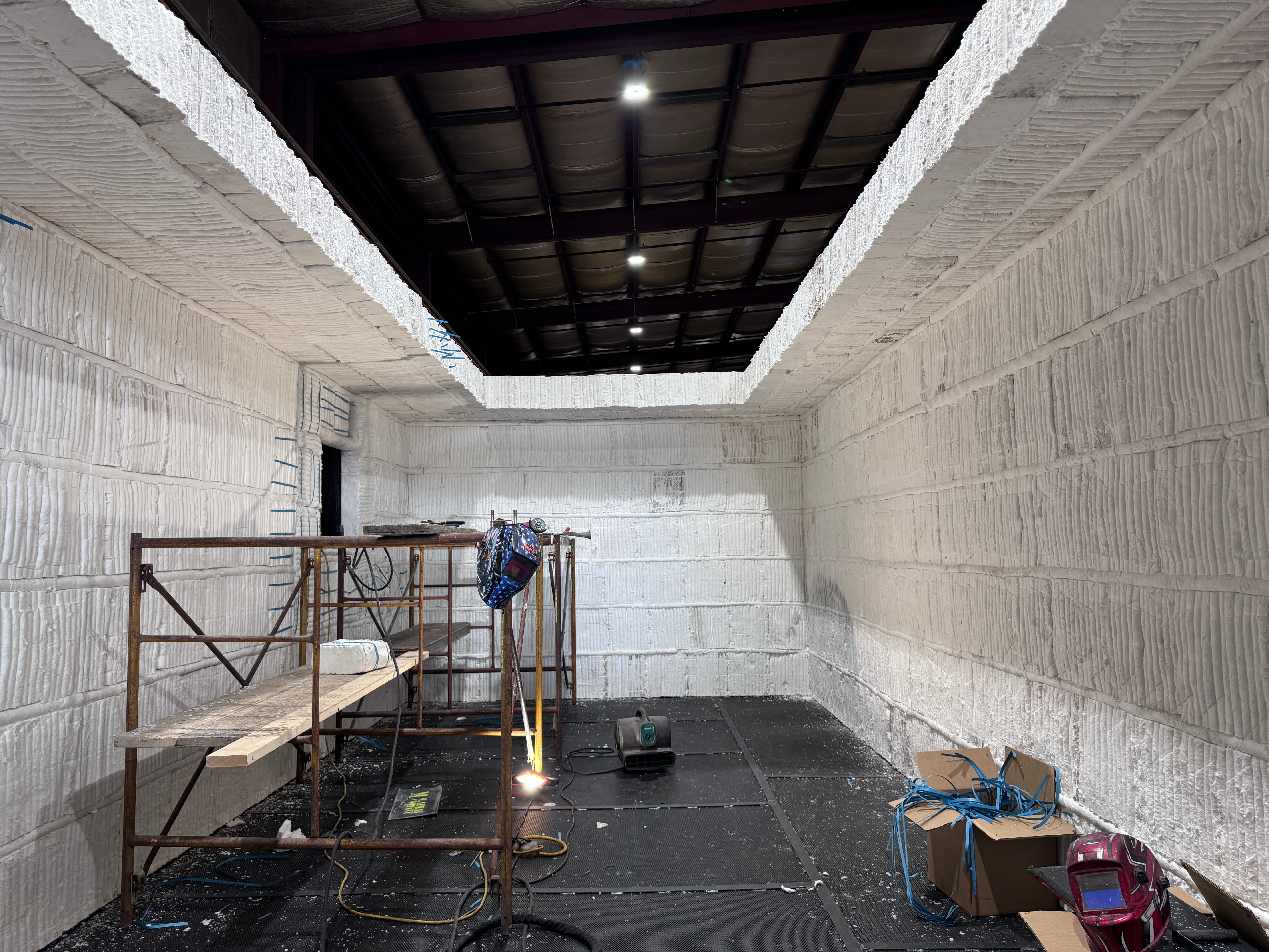 Completed insulation install inside RTO chamber