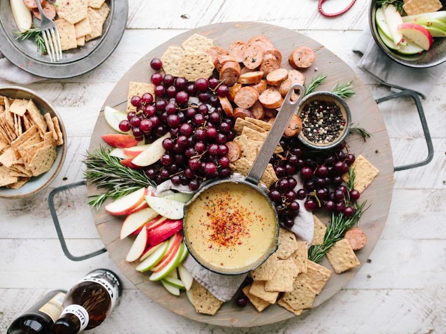 Grazing board with snacks