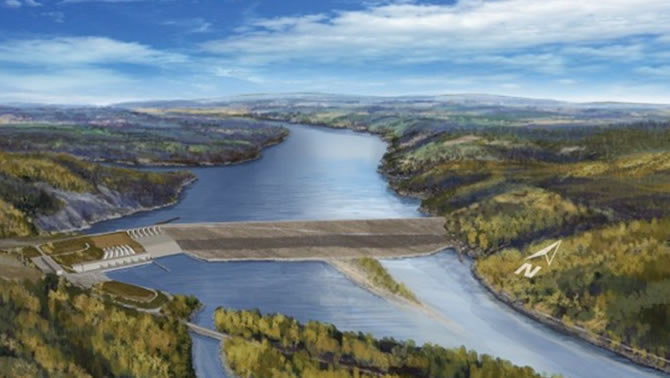 Graphic of the Site C project.