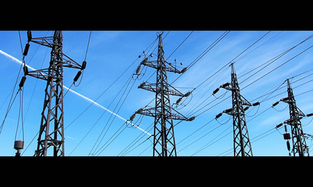Picture of transmission towers.