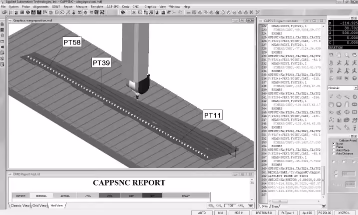 Adaptive program fitting for a wing