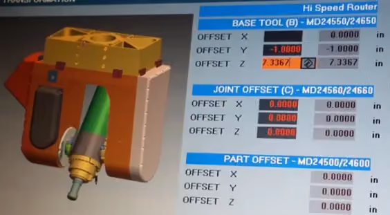 Blue Light Laser sensor tool definition into controller