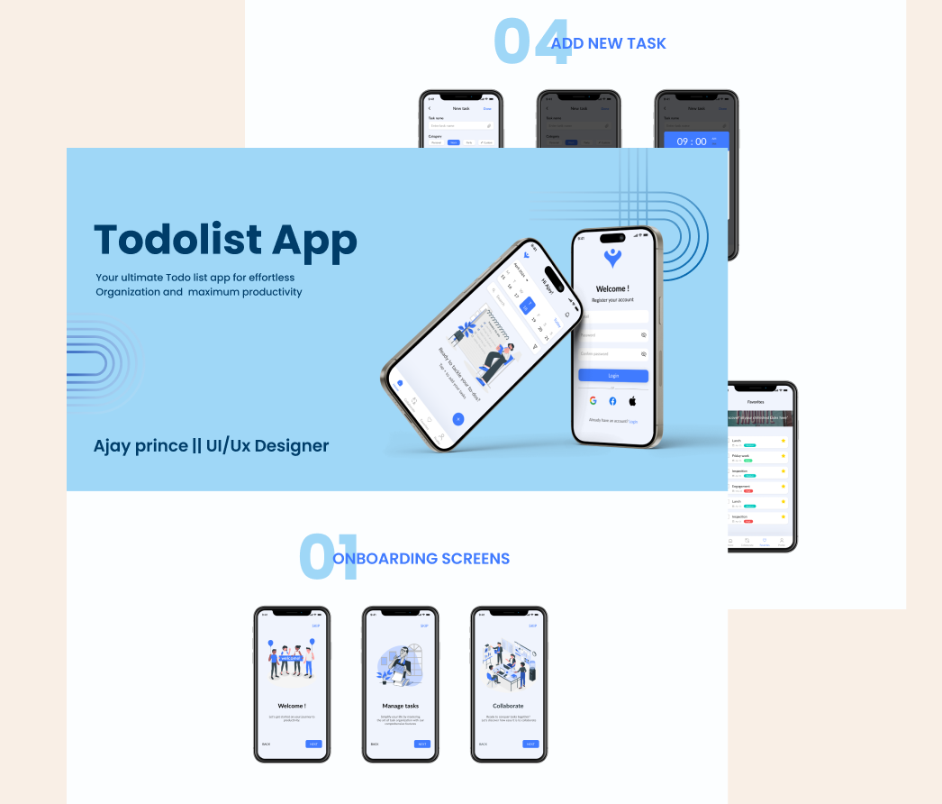 A mockup of a project
